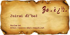 Zsirai Ábel névjegykártya